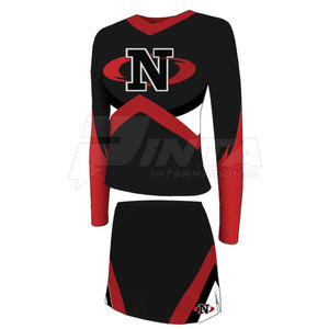 Uniforme de Animadoras para Adultos, Tallas Grandes, de Alta Calidad, Transpirable y Cómodo, en Spandex/Poliéster, el Más Vendido, Último Modelo - Product Image 3