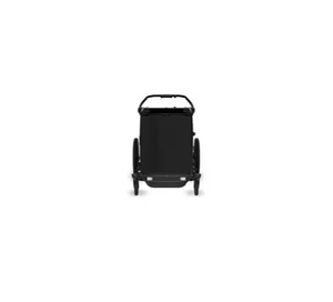 Poussette pliable noire à deux roues avec guidon, usage domestique, garantie de 3 ans - Product Image 1