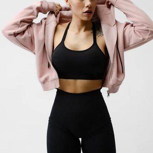 Sudadera corta personalizada OEM para mujer, sudadera corta de moda, precio de fábrica - Product Image 5