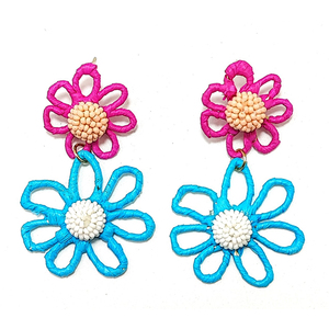 Boucles d'oreilles à pampilles extrêmement populaires: boucles d'oreilles à la mode en perles tissées à la main aux prix de gros - Product Image 5