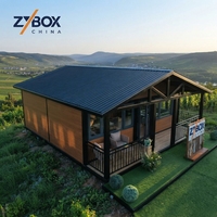 Fabrika Çıkışlı 20ft 40ft Lüks Prefabrik Modüler Ek Bina Genişletilebilir Konteyner Ev Eğimli Çatı Verandalı (Avustralya ve ABD için)
