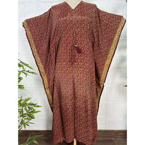 Women's Summer Silk <b>Blend</b> Maxi Dress Loose Fit Luxury Lounge Caftan Beachwear Nightie Nightdress Flowy Gown Swimsuit Cover Ups - Product Image 6