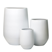 Set Dekorasi Mini Balkon Luar Ruangan 2020, Set 4 Pot Fiberstone
