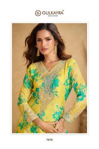 ชุดซัลวาร์จากอินเดียชุดชินอนพิมพ์ลายดิจิทัลแฟชั่นดีไซน์เนอร์จากอินเดีย - Product Image 3