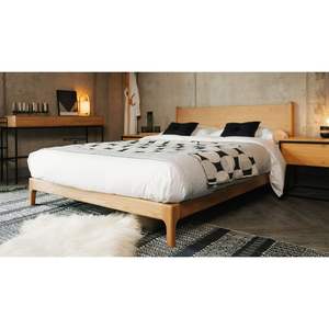 Marco de cama con plataforma de madera maciza de Indonesia - Product Image 4