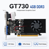 Nueva Tarjeta Gráfica de Bajo Perfil GT730 de 4GB DDR3 con Ventilador para PCI Express con Puertos DVI y VGA para PC de Escritorio