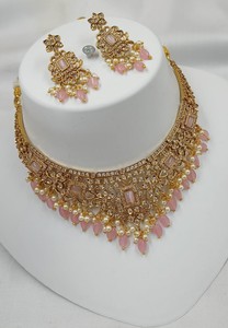เครื่องประดับสำหรับงานแต่งสไตล์อินเดียใต้ชุดเครื่องประดับสำหรับผู้หญิงสร้อยคอชุบทองแบบดั้งเดิมและชุดเครื่องประดับสำหรับผู้หญิง - Product Image 2