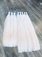 Extensions de cheveux humains lisses bruts bon marché couleur blond cendré 60, 613 même cuticule alignée sans enchevêtrement