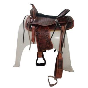 Diseño atractivo tallado a mano cómodo placer occidental montar a caballo sillín vaquero occidental doma sillín con tachuela a juego - Product Image 2