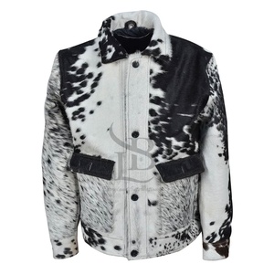 แจ็กเก็ตหนังวัวของผู้ชายดีไซน์โลโก้ได้ตามต้องการ - Product Image 1