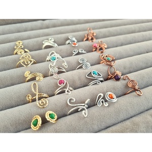 Fashionable Gold and Silver Plated <b>Rings</b> with Colorful Stones for Resale - Product Image 3