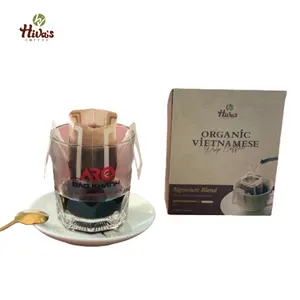 Bolsa filtrante de café por goteo OEM, café fuerte directo de fábrica, Robusta fino, café tostado oscuro Hiva, 10g/bolsa de filtro lista para exportarse - Product Image 1