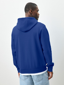 High Quality Customize Fleece Hoodies Oversized Custom Logo Fleece Basics Cotton Hoodie In Blue Color - Product Image 5
