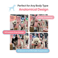 HEDYS GROOMING Ensemble de hamac auto-toillettant pour chien en coton et maille d'aluminium avec support réglable pour le nettoyage des pattes, les soins des ongles et le nettoyage du visage