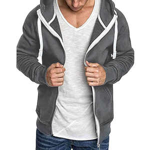 Sweat à capuche zippé en coton pour homme sur mesure, veste en polaire douce, style streetwear, broderie 3D, OEM ODM, usine, vente en gros de vêtements - Product Image 4