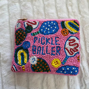 Porte-monnaie et trousse de maquillage classiques en perles de verre avec couleur personnalisée pour un cadeau de mariage ou de fête pour elle - Product Image 1