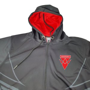 เสื้อฮู้ดสวมหัวผ้าโพลีเอสเตอร์น้ำหนักเบาสำหรับผู้ชายเสื้อสเวตเชิ้ตปักลายออกแบบได้ตามต้องการ - Product Image 6