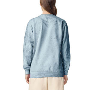 Sudadera Holgada de Manga Larga con Cuello Redondo para Hombre, Algodón y Poliéster, Temporada de Invierno, Ropa Lisa Teñida - Product Image 3