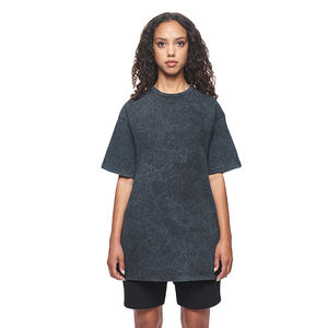 Nouveau professionnel 100% coton surdimensionné lavé à l'acide unisexe à manches courtes col rond Anti-rides T-Shirt pour hommes longue longueur - Product Image 3