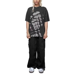 T-shirt homme sérigraphié en jersey de coton de qualité supérieure Conception personnalisée OEM Col rond à manches courtes T-shirt uni décontracté Tissu doux et respirant - Product Image 3