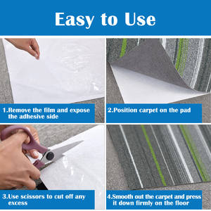 Tapis antidérapant rectangulaire de 5 pi x 7 pi, coussin protecteur en feutre de 0,07 po d'épaisseur pour la maison, pour l'extérieur, le salon, la porte, la chambre - Product Image 2