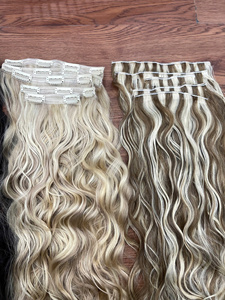 Extensiones de Cabello de Alta Calidad con Clip, 100% Cabello Humano Remy Vietnamita, Todos los Colores, Extensiones de Cabello con Clip de Encaje de Fábrica Vietnamita - Product Image 6