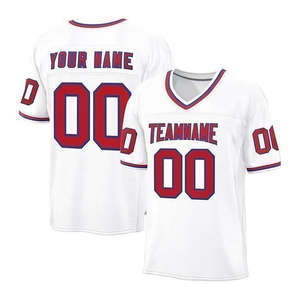 Maillots de football américain pour adultes et jeunes de qualité Uniformes de pratique à manches courtes respirants XS-3XL pour les fans de sport Logo personnalisé - Product Image 1