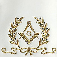 Tablier Master Mason Blue Lodge Bleu Marine Avec Piliers Regalia Maçons Brodés Tabliers Maçonniques Confortables