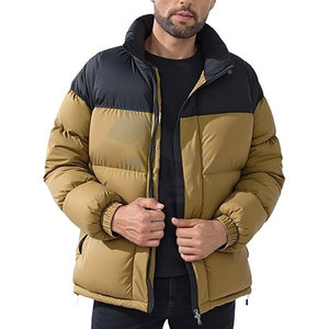 Chaqueta acolchada cálida para hombre, Abrigo acolchado con cremallera gruesa y cuello levantado para trabajo al aire libre, Camping, senderismo, esquí, colores personalizados - Product Image 6