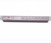 Unidades de distribución de energía (PDU)19 "8 vías Salidas tipo EE. UU. PDU Con tres luces Protección contra sobretensiones US PDU