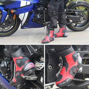 Chaussures de moto confortables sur mesure en cuir véritable, chaussures de moto les plus vendues à vendre - Product Image 6