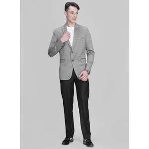 Blazer de Poliéster Gris Claro de Primera Calidad, Corte Entallado, Elegante para Hombre, Ideal para Bodas, Disponible a un Precio Competitivo - Product Image 2