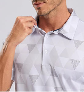 Hommes de haute qualité pour polos personnalisé respirant anti-boulochage couleur unie tissu tricoté décontracté conception unie en gros - Product Image 4