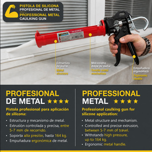 Pistola Professionale in Silicone Rosso/Nero - Product Image 4