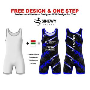 Combinaison de lutte au design tendance, couleur et logo personnalisés, impression par sublimation numérique, super douce, combinaison de lutte pour hommes - Product Image 4