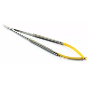 Micro ciseaux Castroviejo en acier inoxydable de haute qualité 14 cm incurvés 5.5 pouces Instruments chirurgicaux et dentaires Tc approuvés CE - Product Image 1