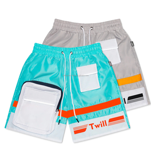 2025 Custom Logo Men's High Street Cotton Mesh <b>Beach</b> Shorts Eco-Friendly <b>Windbreaker</b> Anti-Wrinkle Feature OEM Service Available - Product Image 1