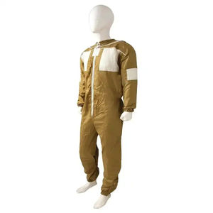 Guantes transpirables suaves resistentes a puñaladas, traje de apicultura de algodón y fibra química, prendas de una pieza, traje de apicultura para atrapar - Product Image 1