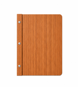 DIVRIS Porte-menu en bois brun sur mesure, gravé, capacité multi-pages pour restaurants et cafés - Product Image 2
