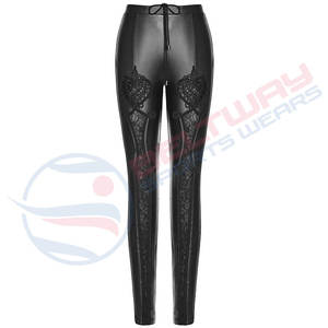 Pantalon en cuir véritable avec personnalisation complète 2024 Pantalon en cuir coupe-vent personnalisé de haute qualité pour femmes - Product Image 3