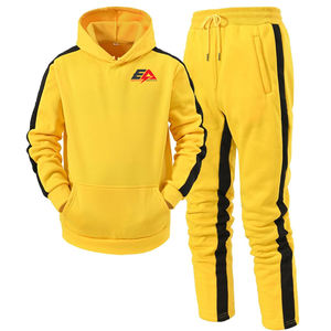 Survêtements de sport respirants personnalisés pour hommes pour l'entraînement d'hiver, vêtements de sport tricotés pour jogging, ensembles de vêtements d'extérieur, polaire de course à pied bon marché - Product Image 1