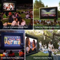 Fabrika 14ft 20ft 20ft 24ft açık şişme projektör film sinema ekran şişme film ekranı şişme projeksiyon