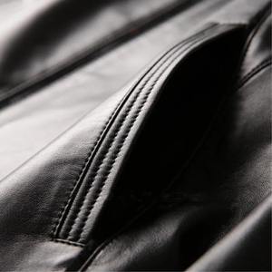 Chaqueta de cuero de PU de moda de estilo americano Chaqueta de cuero unisex versátil de calle alta suelta - Product Image 4