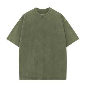 T-shirt à l'acide lavé à la pierre avec des manches courtes vintage et un matériau en coton doux respirant pour une tenue décontractée de tous les jours - Product Image 1