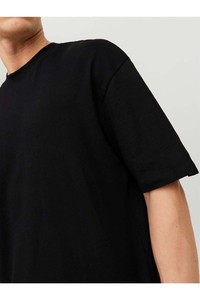 Camiseta bordada de ocio de verano para hombre, cuello redondo, deporte sólido, Camisetas básicas holgadas - Product Image 4