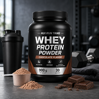 Poudre de protéines de lactosérum au chocolat, marque privée OEM, supplément nutritionnel sportif riche en protéines, 900 g, 30 portions
