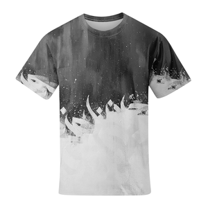 Camiseta OEM de algodón con diseño de logotipo personalizado 100% para hombre y mujer, camiseta de manga corta con cuello redondo de color en contraste y talla grande - Product Image 3