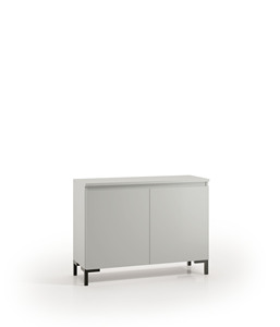 Terraneo Modern Wood Compact <b>Sideboard</b> with Metal Handles and Doors/Shelves for Living Room Organization - Product Image 1