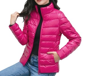 Veste bouffante à col rabattu de haute qualité tendance veste d'hiver à fermeture éclair coupe-vent Design élégant veste pour femmes - Product Image 3
