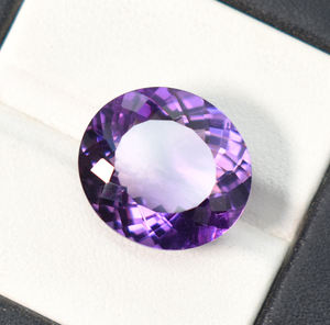 Lab Purple Amethyst Oval <b>Gemstone</b> 11.60 Cts Flawless Lab Amethyst <b>Gemstone</b> 16.5X15X8 mm <b>Loose</b> <b>Gemstone</b> For Jewelry Makings - Product Image 3